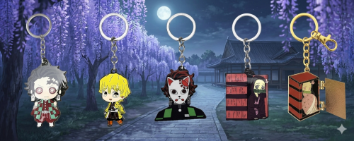 مجموعة ميداليات Demon Slayer المعدنية (Metal Keych...