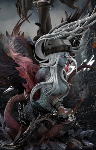 تمثال سيفيروث (Sephiroth) - الملاك ذو الجناح الواح...