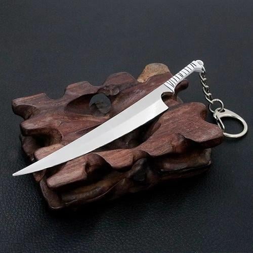 مجسم وميدالية سيف زانغتسو لإيتشيغو (Bleach: Ichigo Zangetsu Zanpakuto Metal Keychain) - إصدار شفرة حاصد الأرواح الفضي