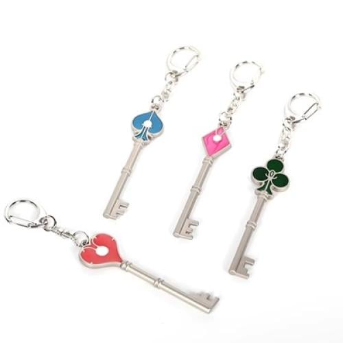 طقم مفاتيح شرطة راكون التكتيكية (Resident Evil 2 R.P.D. 4-Key Metal Keychain Set) - إصدار مفاتيح اللعبة الأسطوري الملون طقم مكون م...