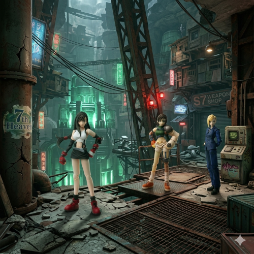 طقم بطلات "فاينل فانتسي VII" (Tifa, Yuffie, & Elen...