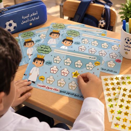 بطاقة ملك جدول الضرب