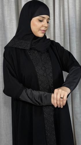 عباية بكلفة سوداء كم استرتش كتل