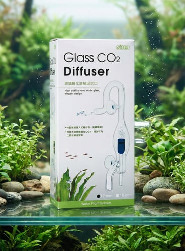 موزع ثاني أكسيد الكربون الزجاجي للأحواض