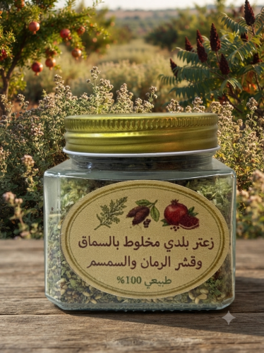 زعتر بلدي مخلوط بالسماق وقشر الرمان والسمسم