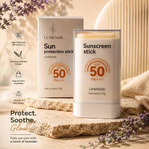واقي شمس ستيك برائحة اللافندر +++SPF 50 PA من LUMENAR – Sunscreen Stick Lavender