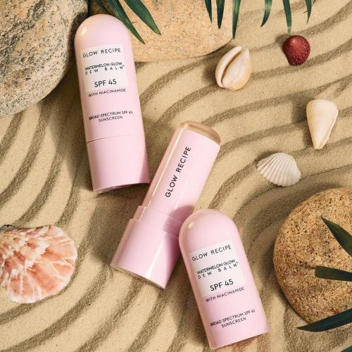جلو ريسيبي إصبع بلسم ووترميلون جلو الواقي من الشمس بالنياسيناميد SPF 45