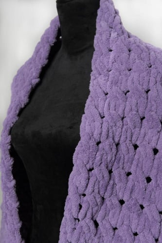 شال بنفسجي نسائي-رجال