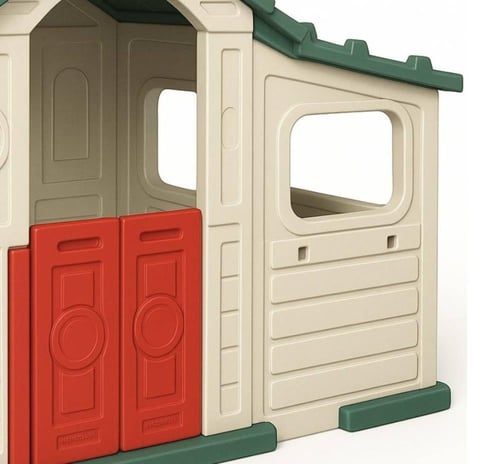 كوخ بلاستيكي للاطفال مع غرفة جانبية - بيت للاطفال...