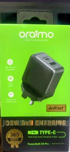 شاحن حائط Oraimo PowerGaN 33 Pro.