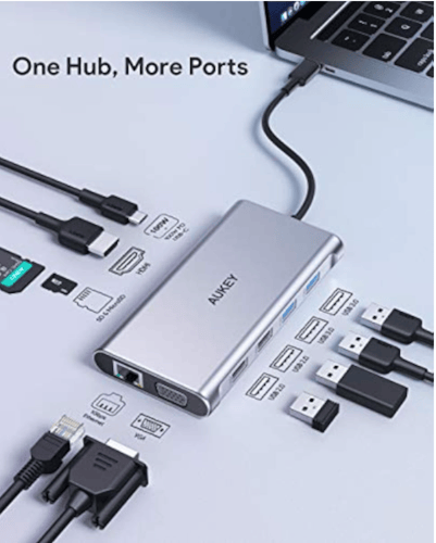 قاعدة عرض شركة AUKEY 12x1 شحن سريع 100W