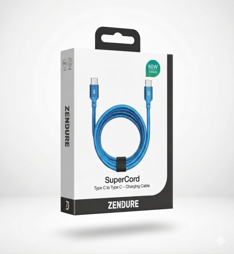 كيبل قماش - Zendure SuperCord 60W Tc-Tc