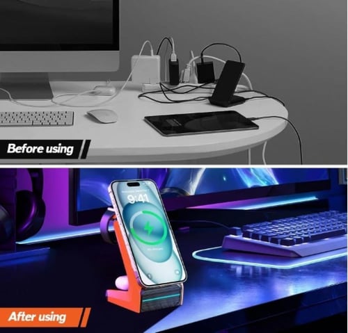 قاعدة شحن لاسلكية 3 في 1، قاعدة شحن مغناطيسية من م...
