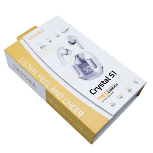 سماعة اذن ليفوري ايربودز كريستال S1 استريو مع شاشة...