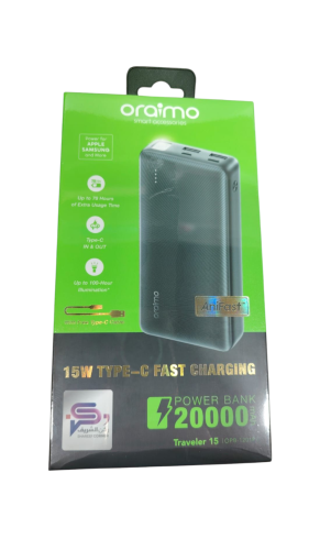 باور بانك Oraimo Traveler 22.5 PD بسعة 20000 مللي...