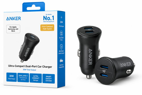 عرض 2 شاحن سيارة ANKER بمنفذين USB-C بقوة 30W