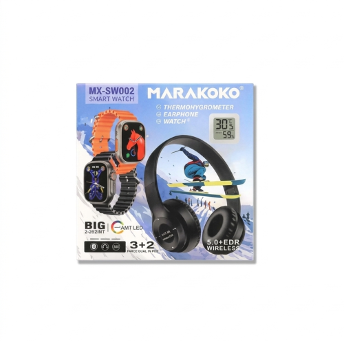 ساعة + سماعة شبيهة الألترا SW-002 شركة Marakoko