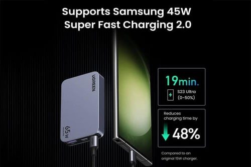 شاحن يوجرين Nexode Pro، قدرة 65 واط، 3 منافذ USB-C...