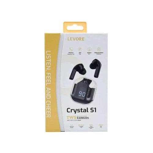 سماعة اذن ليفوري ايربودز كريستال S1 استريو مع شاشة...