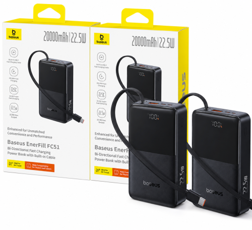 عرض 2 باور بانك Baseus EnerFill FC51 سعة 20000mAh