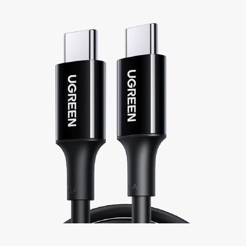 يوجرين سلك شاحن من USB-C إلى USB-C مضفر بطول 1 م -...
