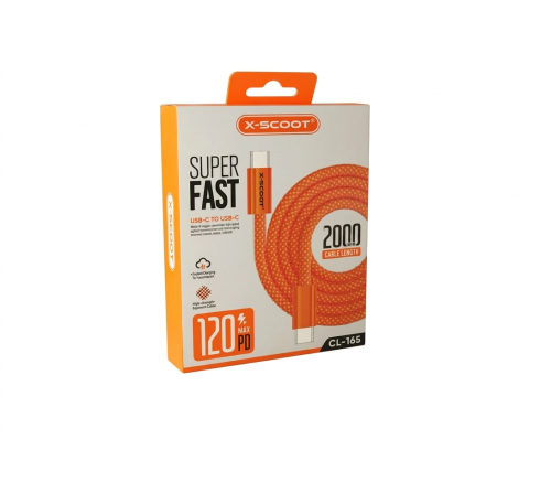 كيبل X-SCOOT CL-165 2000MM Super Fast 120W TC-TC