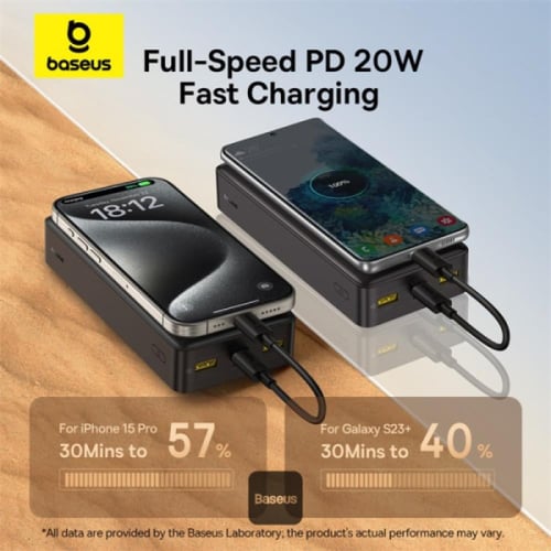 Baseus LiFePO4 18400mAh شاشة رقمية شحن سريع باور ب...