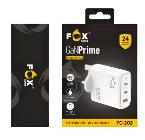 شاحن جداري بقوة 65 واط، 3 منافذ شحن ويدعم تقنية Ga...