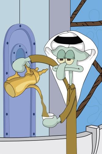 لوحة شفيق و الشاي