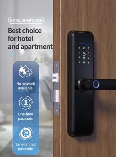 القفل الذكي المضاد للماء يعمل بالبصمة والكرت