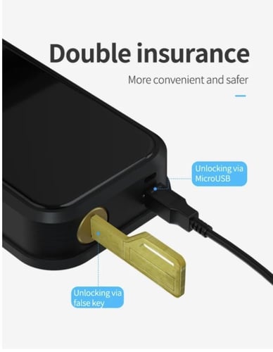 القفل الذكي المضاد للماء يعمل بالبصمة والكرت