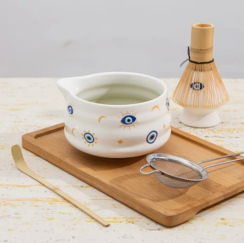 ادوات تحضير الماتشا Blue eyes