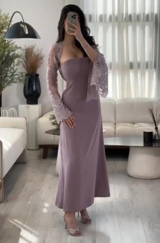 فستان ناعم راقي اكمام شك مورد
