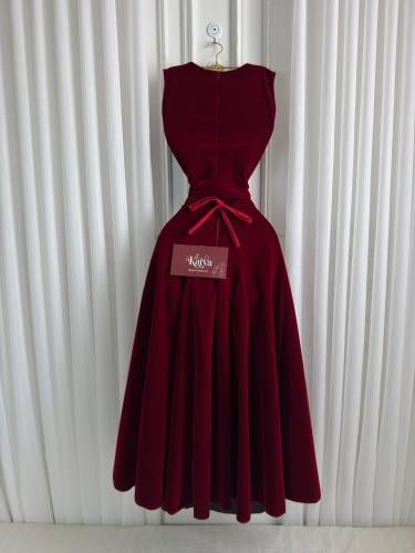 فستان مخمل قطعتين