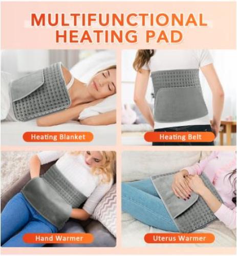 Electric Waist Heating Belt 10 Temperature Settings 4 Timer Options With Auto Shut-off Pain Relief For Waist Back Neck Shoulder Pr...