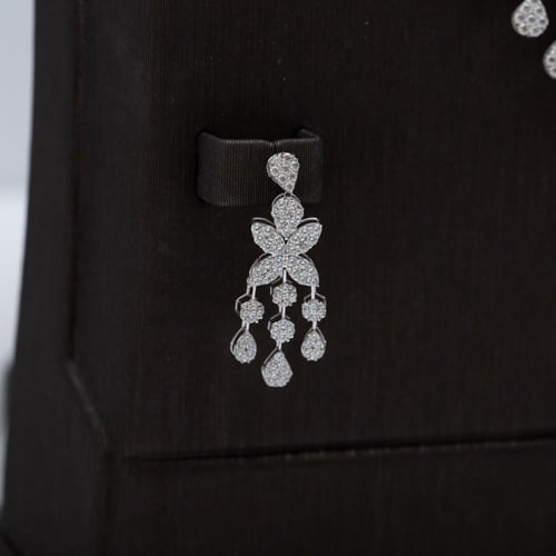 طقم شبكة ذهب ابيض للعروس