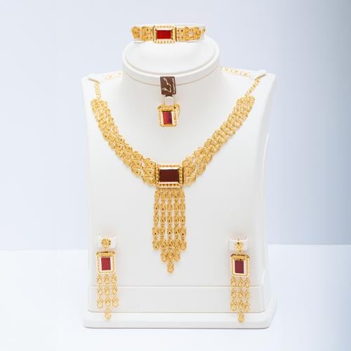 طقم سبحة ذهب موديل كويتي فخم