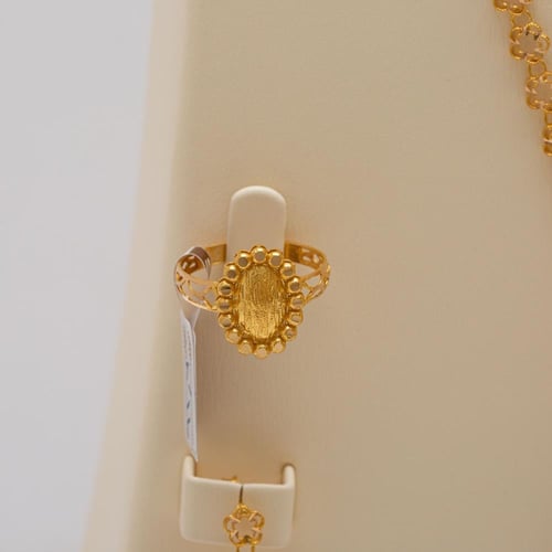 طقم ذهب ملكي عريض 7 قطع عيار 21