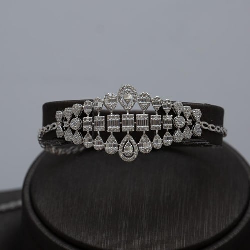 طقم ذهب ابيض للعروس موديل شبكة