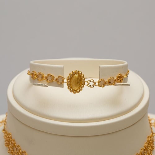 طقم ذهب ملكي عريض 7 قطع عيار 21