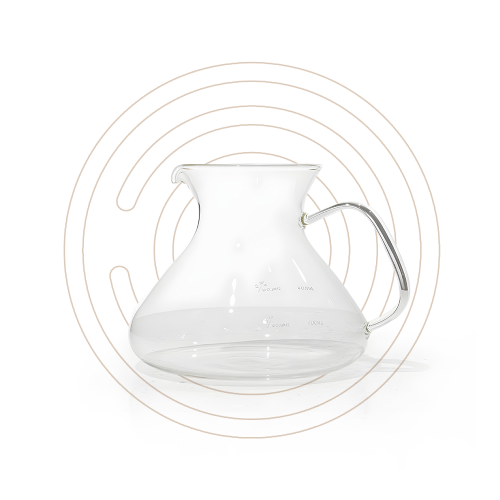 سيرفر قهوة دوامي شفاف سعة ٤٥٠ مل