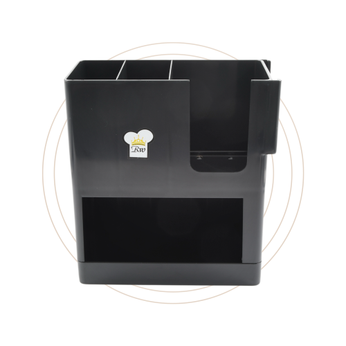 استاند أكواب ومنظم لوازم القهوة 4 خانات صغير بلاست...