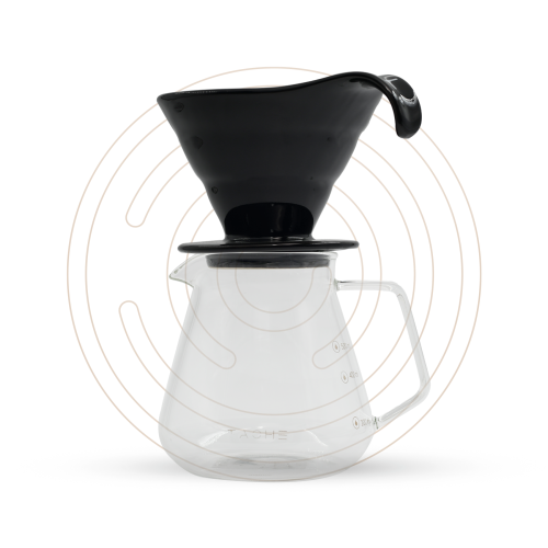 تاش V60 طقم تحضير القهوة 02 أسود