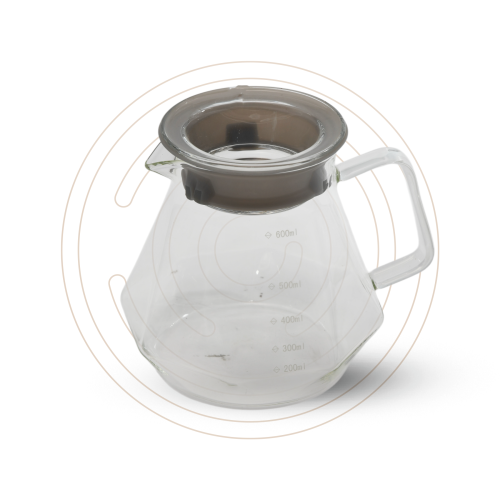 إناء تقديم القهوة زجاج 600 مل