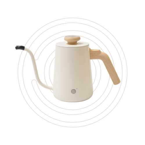 ZEROHERO زيرو هيرو - ابريق تقطير ابيض بمقياس حرارة