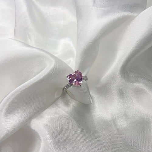 خاتم قلب وردي