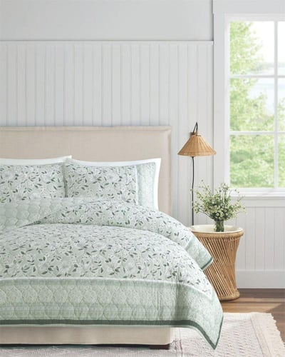 لحاف مضغوط قطن 100% مزدوج 3 قطع