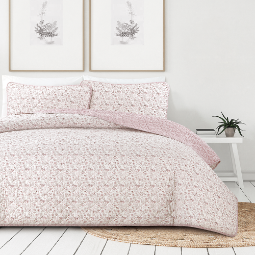 سيسيليا روز | لحاف مضغوط قطن 100% مزدوج 3 قطع