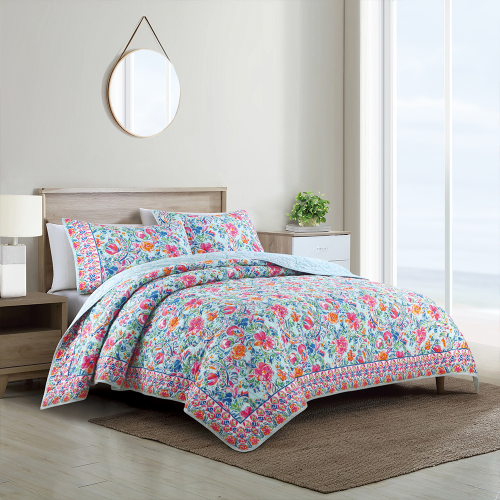 أورورا | لحاف مضغوط قطن 100% مزدوج 3 قطع