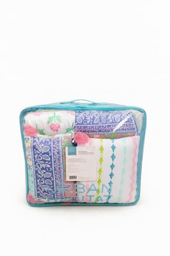 نيلي ملتي | طقم لحاف قطن مفرد و نص 8 قطع